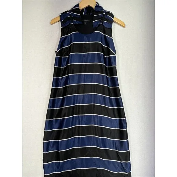 banana republic blue satin dress BANANA REPUBLIC Size 0 Light Blue 3/4 Sleeve DRESS